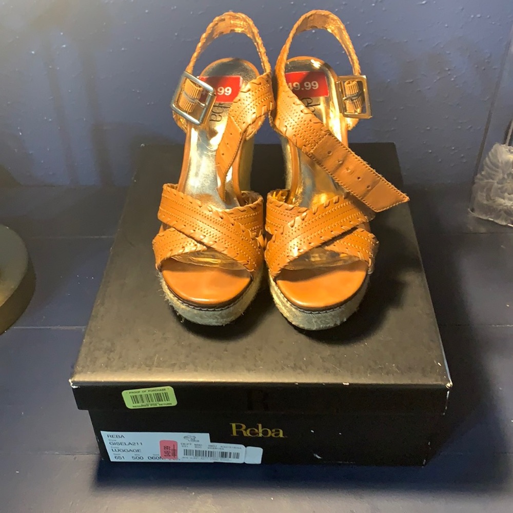 Reba Wedge Tan Sandals